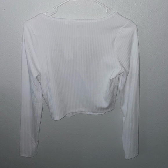 NWT White Cropped PacSun Long Sleeve - Picture 2 of 4
